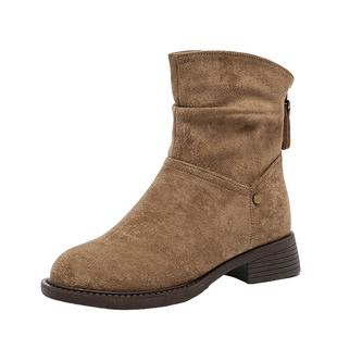 小码短靴313233新款20205秋冬季内增高马丁靴女小个子堆堆靴加绒