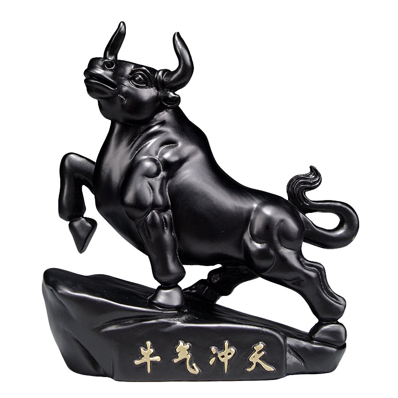 红木雕刻生肖牛摆件家居办公装饰