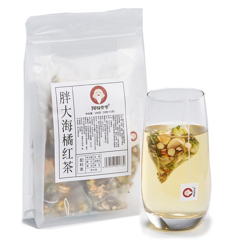 阿桂爷爷胖大海橘红茶包