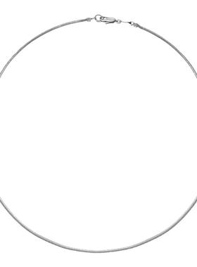 纯银项链男女白金银蛇骨链不掉色