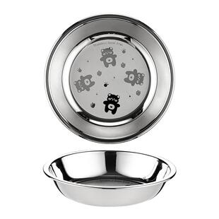 onlycook食品级316L不锈钢儿童餐盘宝宝辅食小盘子餐具家用备菜盘