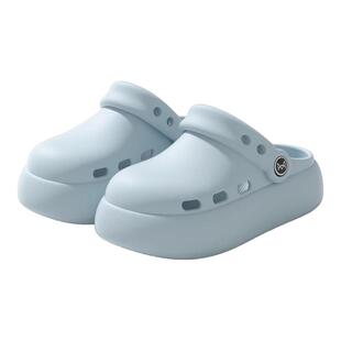 包头凉拖鞋女夏外穿2025新款海边沙滩凉鞋防滑洞洞鞋厚底拖鞋女款