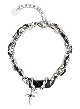 不掉色黑暗森林缠绕星芒钛钢手链