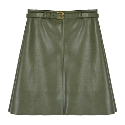 秋冬港味韩版a字ins风超火小皮裙