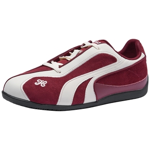 热风红色德训鞋女2026年春季新款轻便百搭休闲鞋子通勤运动板鞋