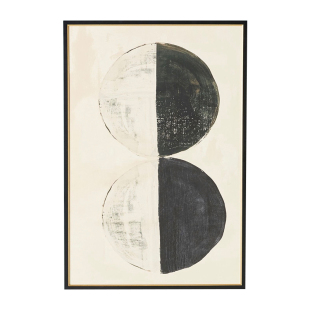 加州当代艺术《moon wall》月亮墙手绘组画客厅极简抽象装饰画INS