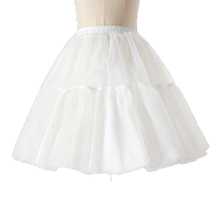 裙撑lolita洛丽塔无骨软纱日常撑45cm暴力篷篷裙jk白色半身裙子