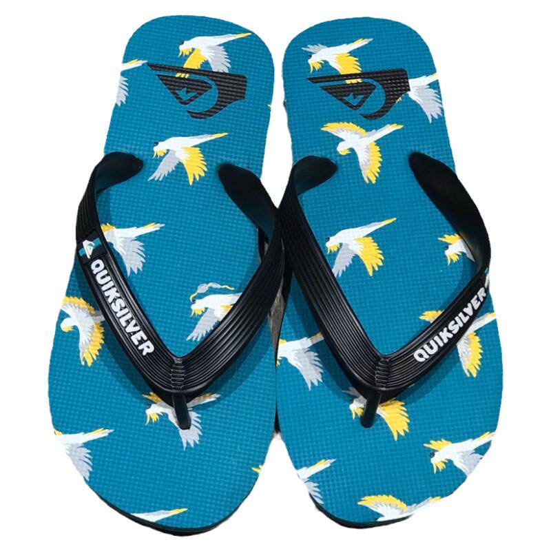 Quiksilver2026新款夏季黑色带子拖鞋儿童家用潮牌时尚防滑人字拖