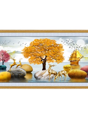 装饰画客厅北欧轻奢墙画自粘壁画