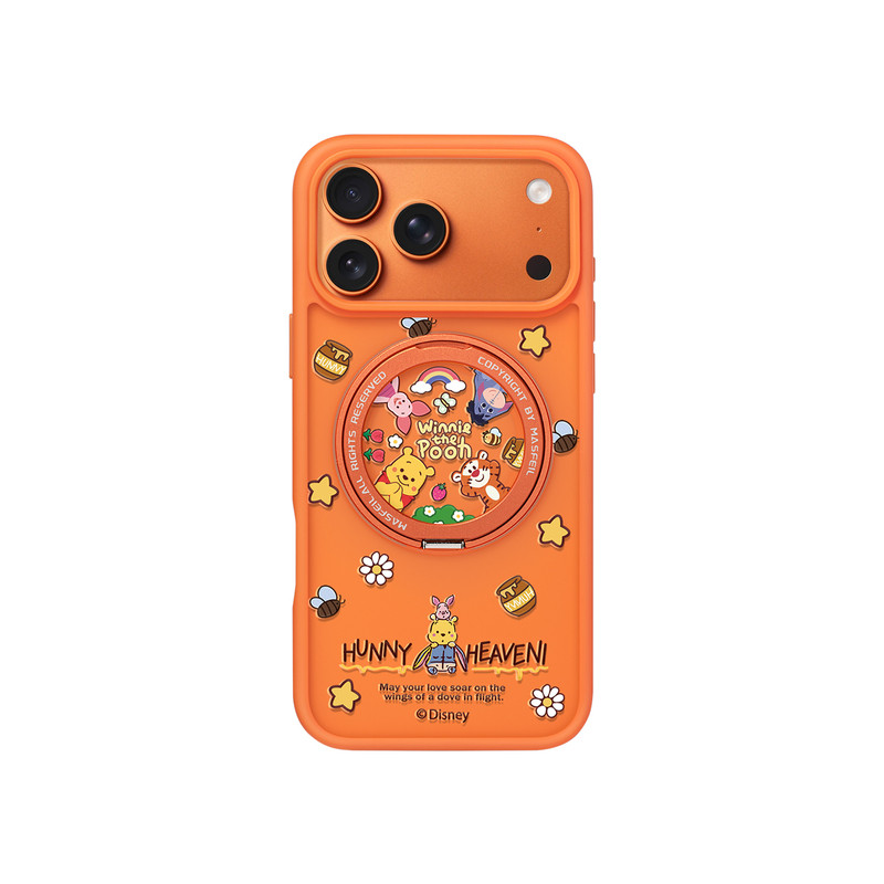 ZHIZHE×蜜罐维尼适用苹果17promax手机壳iPhone17pro新款带支架ip17全包Fo5磁吸支点网红高级感保护套
