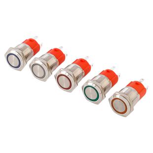 大电流金属按钮带灯自锁开关36V48V60V72V汽车改装大功率防水16mm