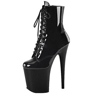 20cm细跟厚底防水台钢管舞超高跟鞋模特走秀恨天高调情短靴床上