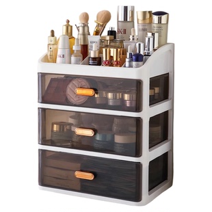 化妆品收纳盒梳妆台置物架桌面高级感大容量卫生间护肤整理柜新款