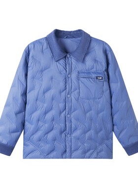 男童直充羽绒服衬衫领潮酷外套