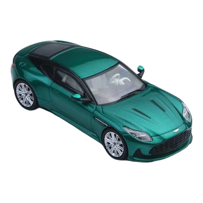 收藏阿斯顿马丁 DB12 金属绿 ATS 爱特斯 1:64 仿真合金汽车模型