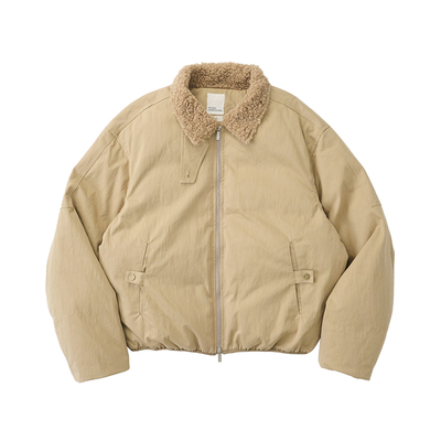 LIVINGTOWN冬季索罗娜珍珠棉服外套复古立领可翻毛领加厚保暖棉衣