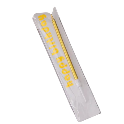 彩金单支包装袋铅笔直杆蜡烛插件