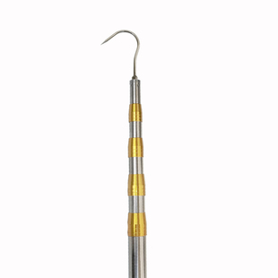 不锈钢加粗伸缩杆定位抄网竿槐花香椿钩钓鱼割草刀5米6米树枝锯