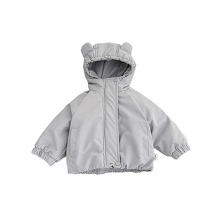 男童冬款可爱时髦连帽外套男宝宝韩版加厚保暖棉服婴幼儿外出棉衣