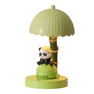 可爱熊猫台灯摆件卧室床头柜轻奢高级感装饰小夜灯新学期开学礼物