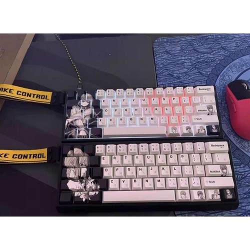 电锯人玛奇玛原厂正刻键帽PBT创意个性透光客制化适配wooting60he