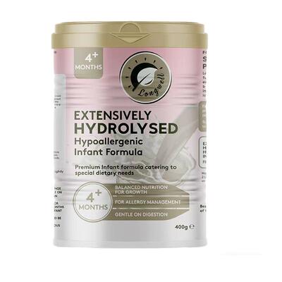Longwell婴儿深度水解配方奶粉400g/罐1-4段儿童