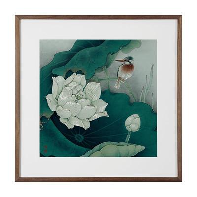 铜师傅《翠栖白荷》铜雕画