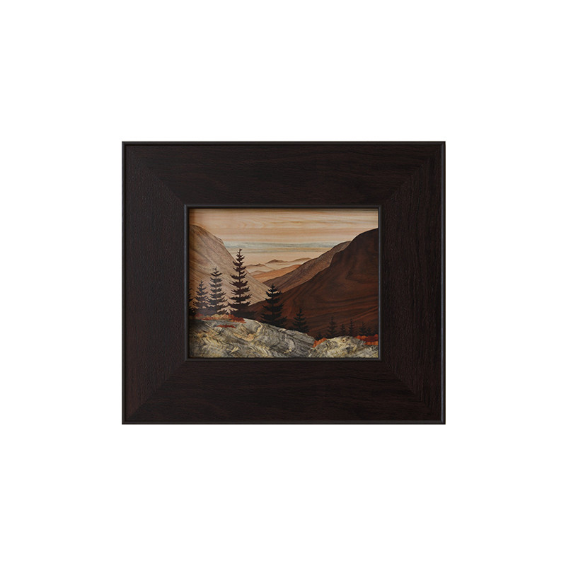 山海怡情》法式复古客厅装饰画中古风玄关柜组合挂画小众艺术摆画