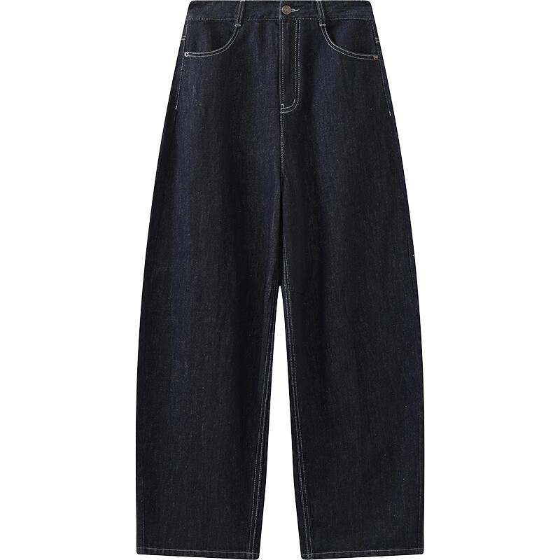 【商场同款】播26夏新品水洗牛仔裤女高腰宽松阔腿裤BDT2KD1661