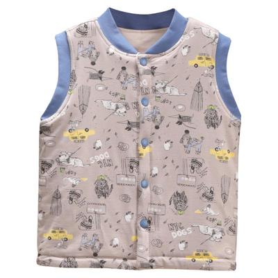 儿童马甲秋冬内穿夹棉背心女童纯棉加厚校服神器男童保暖冬装坎肩