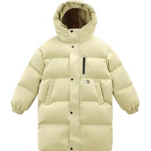 左西女童羽绒服中长款冬季保暖2025新款儿童三防黑金蓄热抗寒冬装