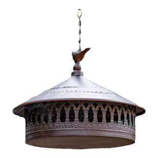 掬涵创意蚊香盒户外高端悬挂家用蚊香托盘铁艺露营带盖防火香薰炉