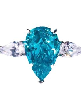 蓝宝石戒指轻奢简约高雅