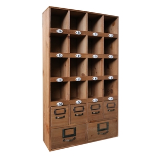 复古手账桌面实木格子架化妆品手办胶带颜料文具抽屉置物架收纳盒