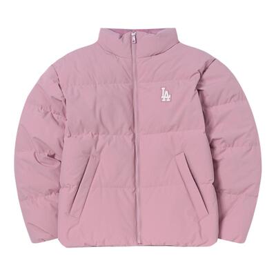 MLB羽绒服男女装2025春季新款保暖立领粉色运动服外套3ADJB2056