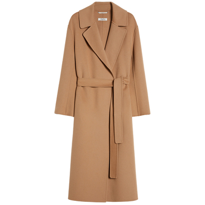 MaxMara2025春夏新品女装绵羊毛系带大衣9011015106&