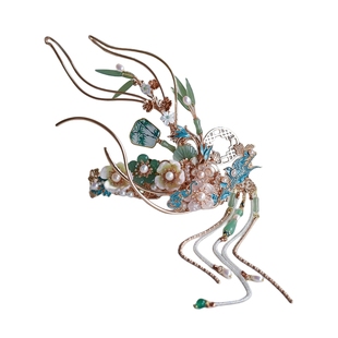 清月鹿鸣原创【燕篱竹轩】古风清新素雅百搭发冠汉服配饰发饰全套