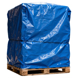 定制托盘防雨罩塑料加厚防雨防晒篷布海运木箱设备防雨罩防尘罩