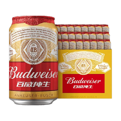 百威纯生啤酒330ml×24听×1组
