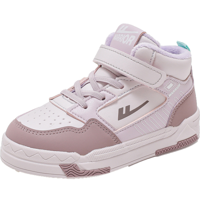 正品回力冬季女童加绒棉鞋