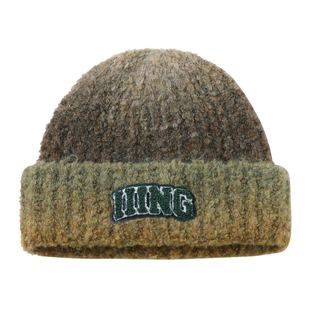 羊毛混纺复古渐变刺绣针织帽女秋冬保暖防寒百搭情侣毛线帽子男潮