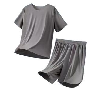 情侣款冰丝无痕睡衣男女士夏季薄款家居服套装可外穿夏天短裤速干