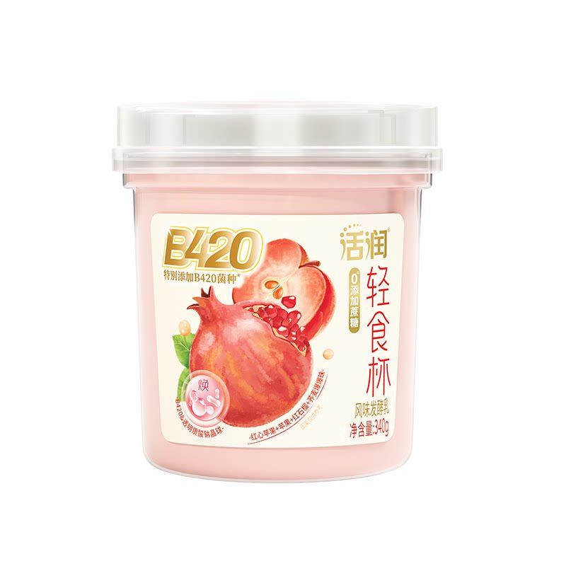新希望活润轻食杯酸奶0蔗糖爆珠石榴苹果青提荔枝草莓黄桃大果粒