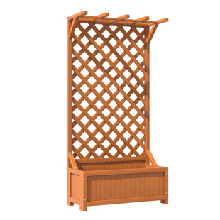 防腐木花架户外庭院花箱种植箱爬藤架室外木栅栏隔断围栏阳台花盆