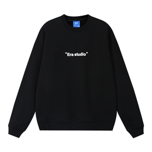 【邓佳鑫同款】ER撞色字母圆领卫衣男女春秋潮牌情侣装上衣基础款