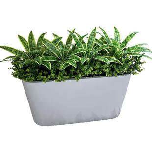 wo+仿真绿植巴西铁虎皮兰花箱搭配室内室外阳台商场隔断摆放装饰