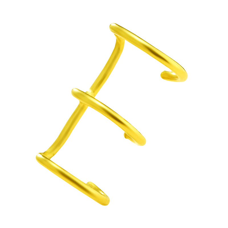 百利金珠宝足金三圈耳夹
