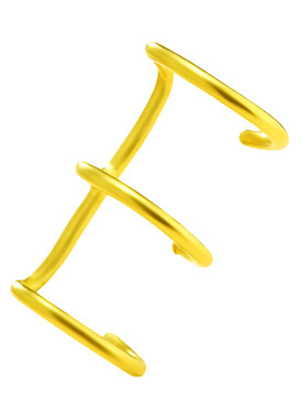 百利金珠宝足金三圈耳夹
