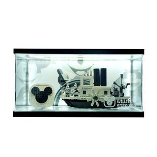 LYB适用乐高21317迪士尼米奇威利号蒸汽船亚克力展示盒透明防尘罩