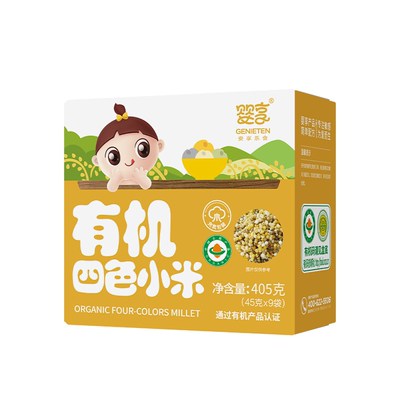 四色小米有机米细致研磨